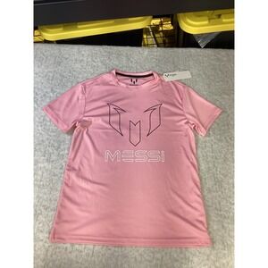 Messi Logo Tee Candy Pink Short Sleeve Soccer Shirt XS MMK0249USW New with Tags